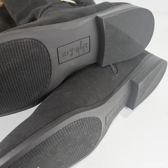 Style & Co Kimmball Over-the-Knee Boots Black Micro -8 - Picture 5 of 5